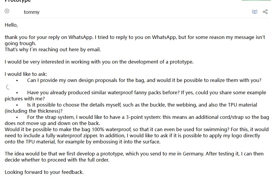 カスタム防水バッグ